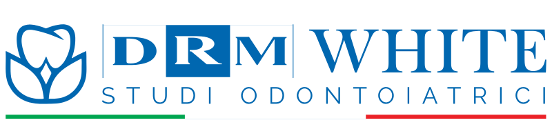 logo DRM WHITE dentista verona